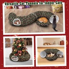 Lonepetu oxford fabric cat tunnel highlights durable, comfortable resting space.