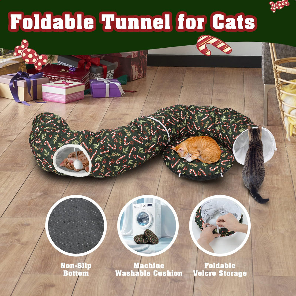 Lonepetu portable cat tunnel with bag simplifies travel and storage.