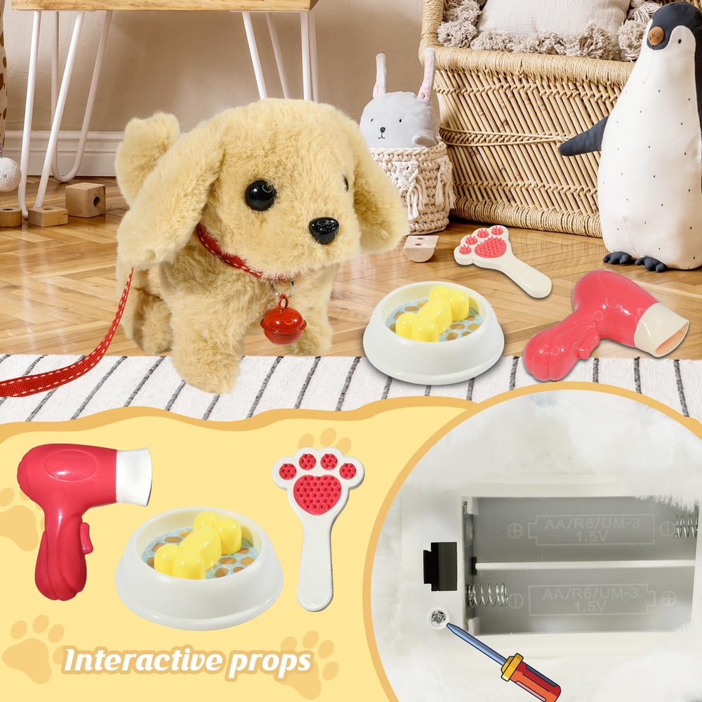 Lonfypeng plush dog wagging tail enhances responsive play and engagement.