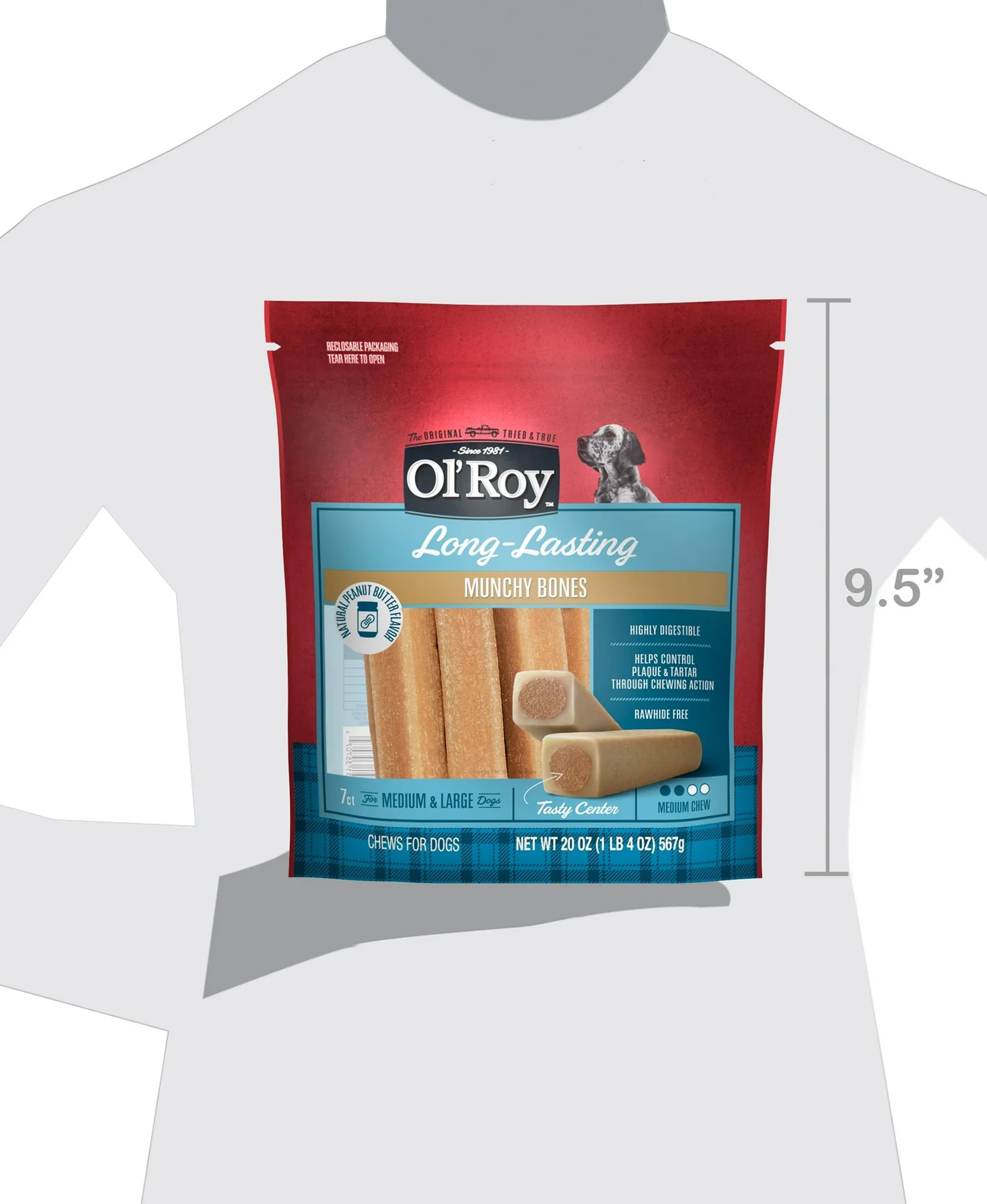 Long-Lasting Munchy Bones for Dogs ideal training reward and daily treat.