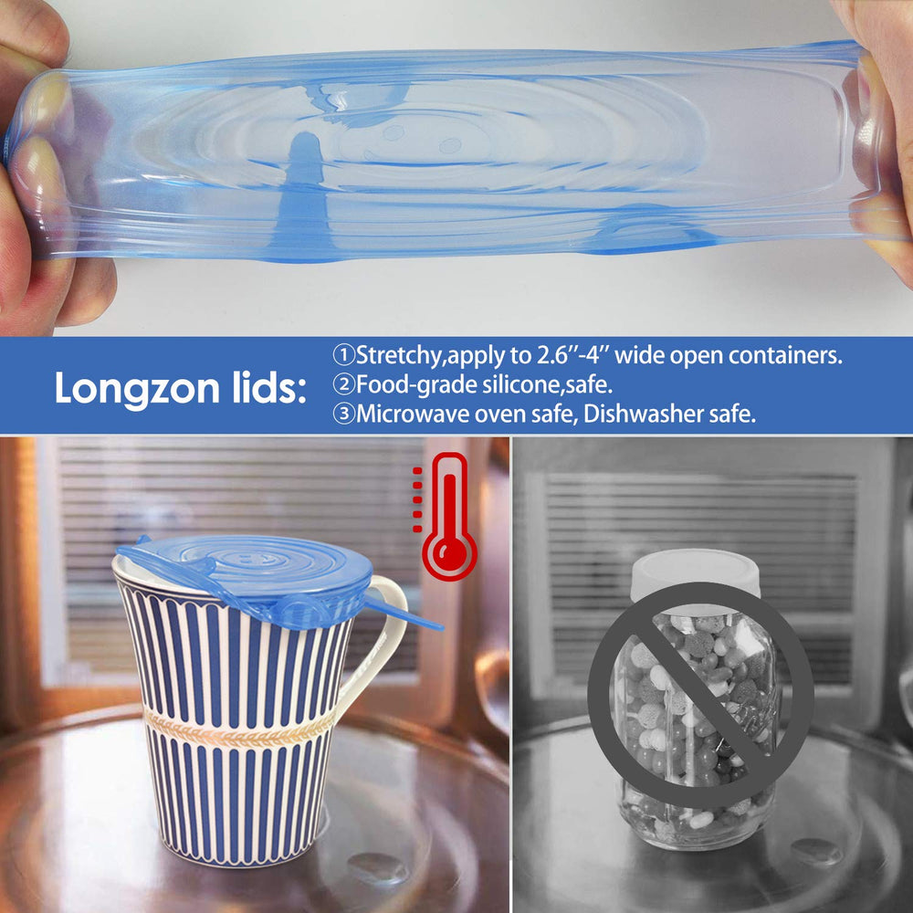 Longzon lids preserving pet food freshness after opening.