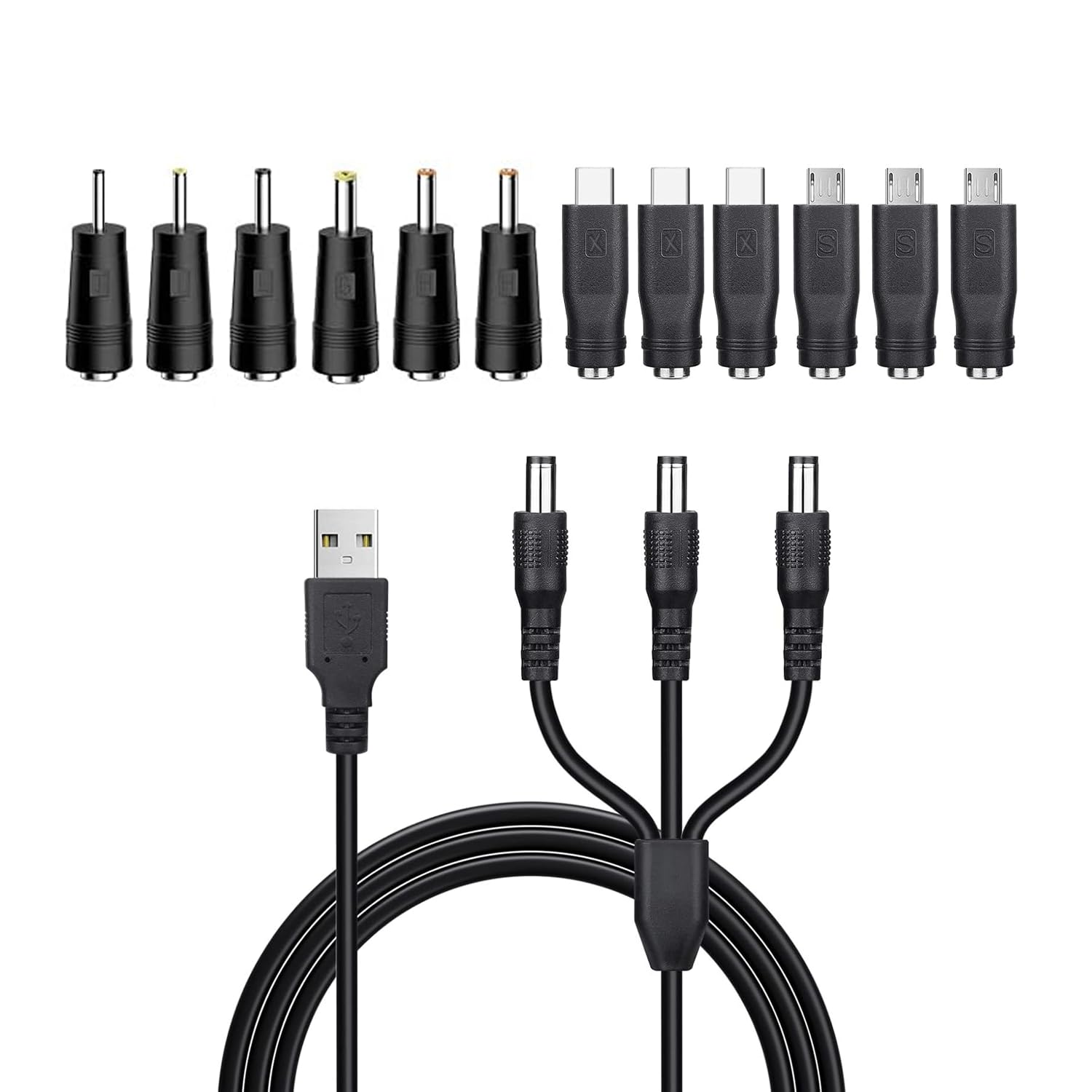 LONNKY 12-in-1 charging cable front view for quick multi-brand collar charging