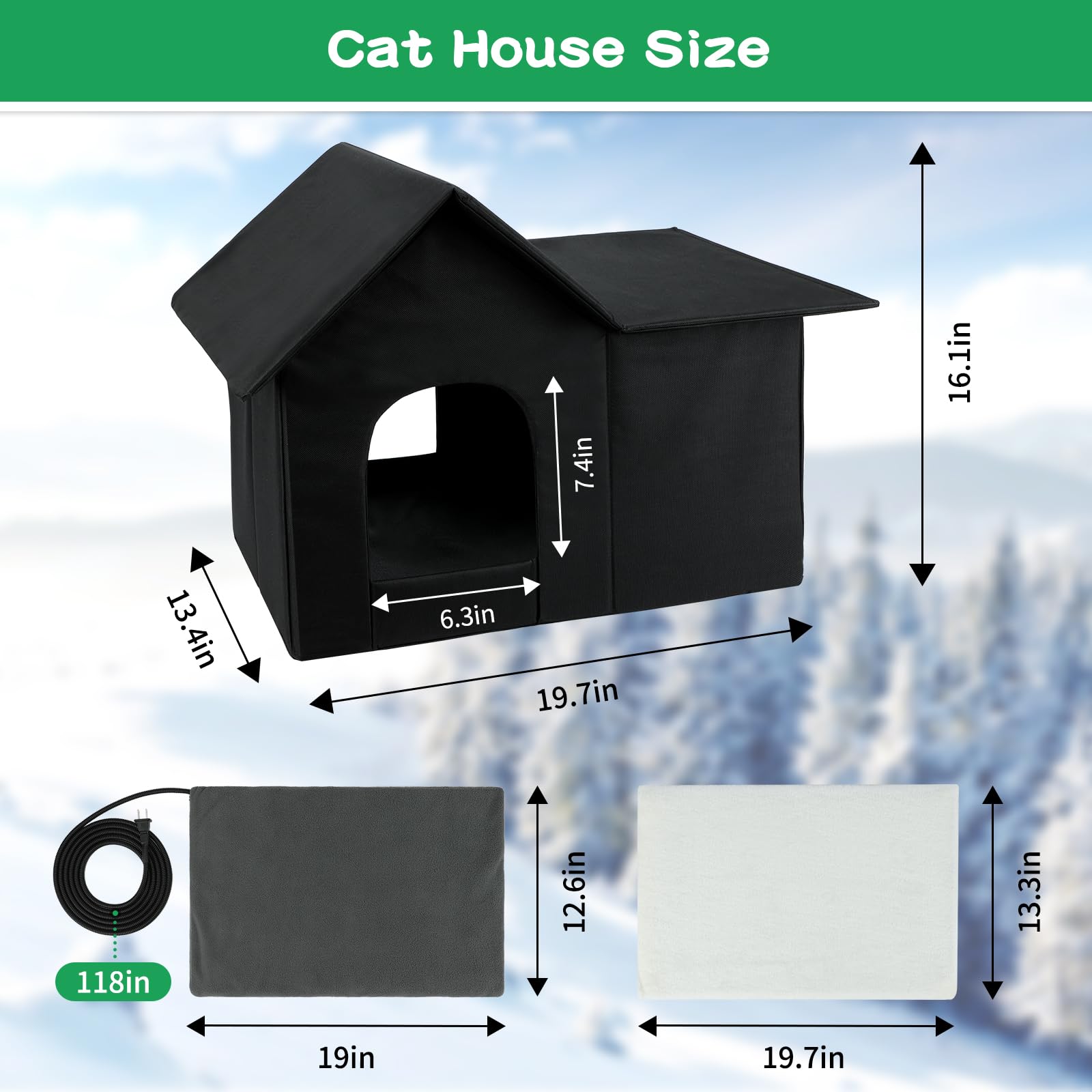 Lonepetu large cat house interior shows spacious space for multiple cats to rest.