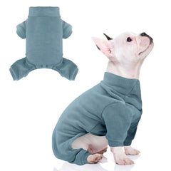 LONTEPET blue turtleneck fleece dog pajamas deliver cozy everyday wear for small pets