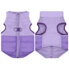 LONTEPET Winter Dog Coat with leash ring demonstrates convenient walking safety feature