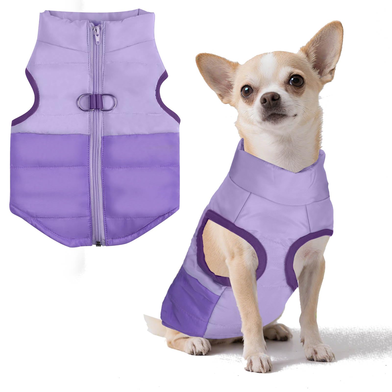 LONTEPET Winter Dog Coat side view in rose red shows breathable comfort for daily wear