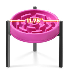 LOOBANI dog bowl stand showing adjustable width for slow feeder setup