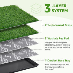 LOOBANI dog grass patches highlight real-grass feel that supports comfortable potty training.