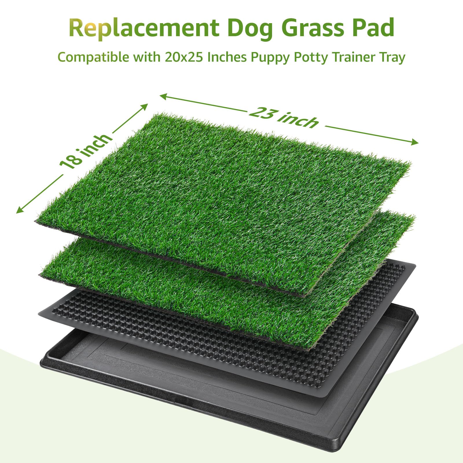 LOOBANI dog grass pee pad two-pack for continuous use and replacements.