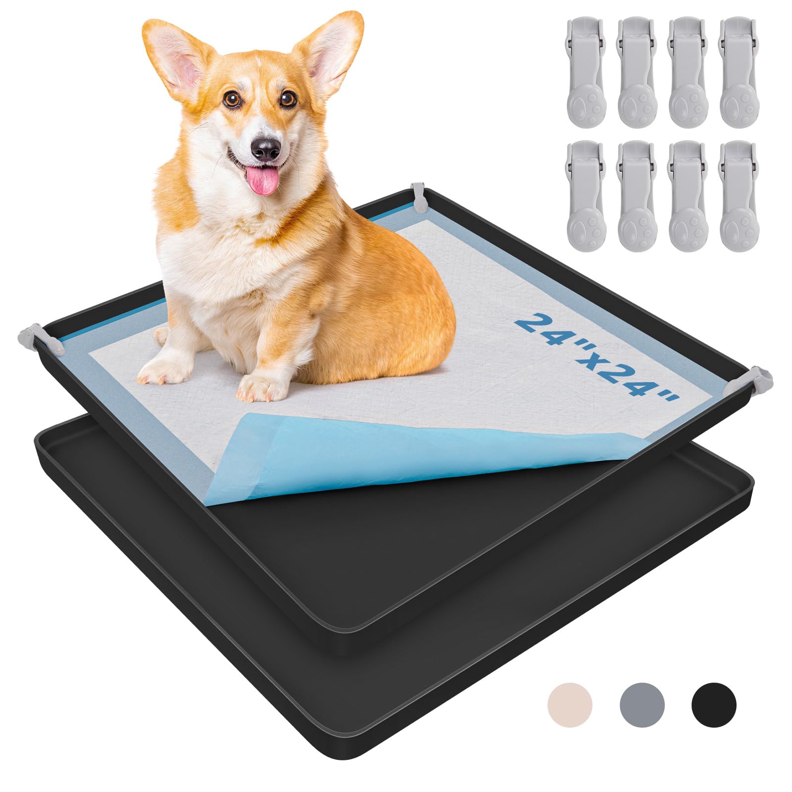 LOOBANI dog pad holder with clips keeps pads secure during training