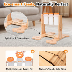 LOOBANI wooden puzzle closeup highlights durable construction for daily enrichment.