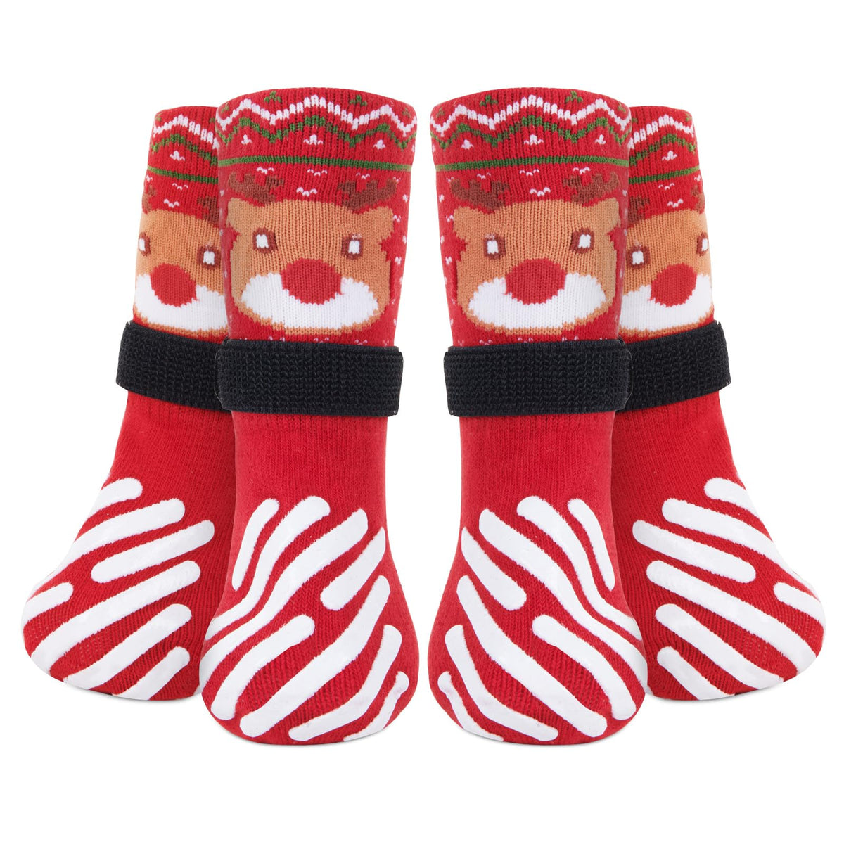 LOOBANI dog socks anti-slip pack provides secure grip for confident indoor steps.
