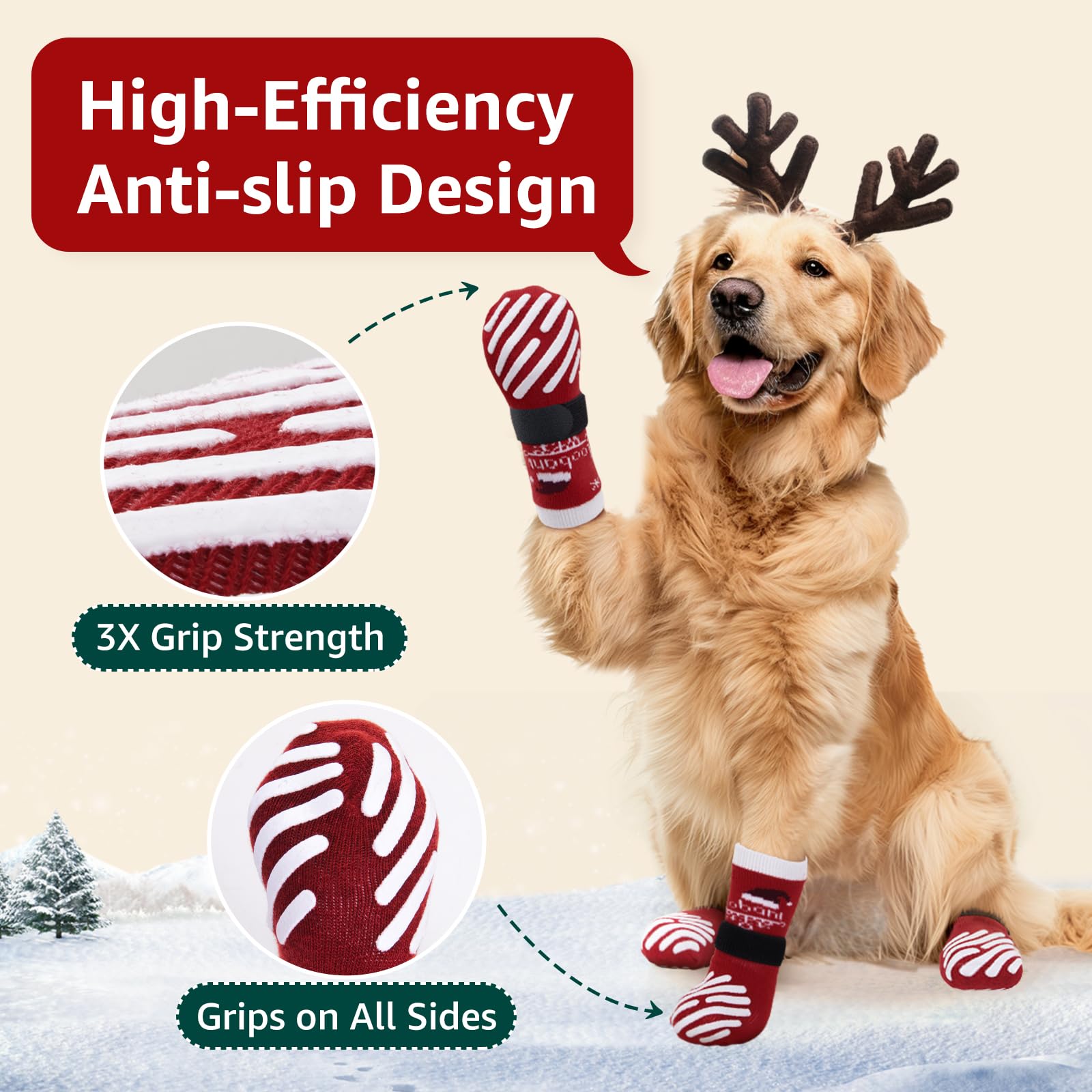 LOOBANI paw-protective socks shield paws on hot pavements and cold floors.