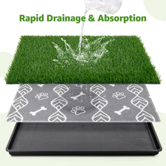 LOOBANI grass patch detail shows lush texture that mimics real grass for potty training.