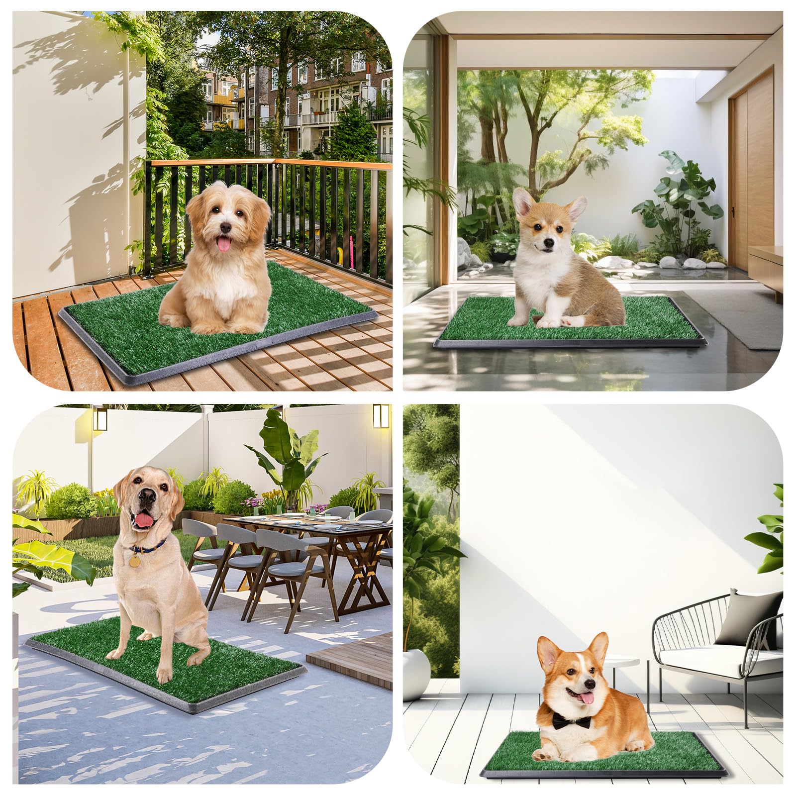 LOOBANI multi-use grass potty suits apartments, balconies, and patios.
