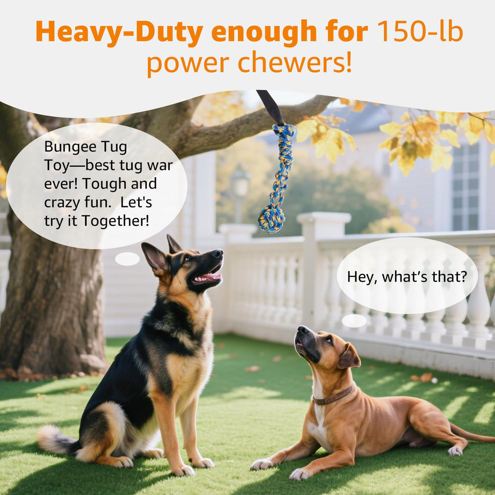 LOOBANI Tug Toy with weather-protected cover extending cord life outdoors
