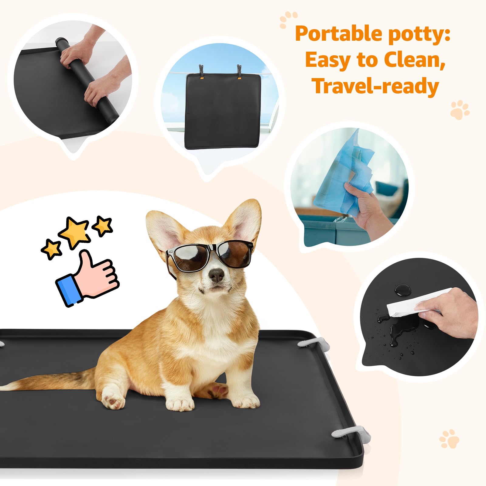 LOOBANI pad-compatibility supports pads up to 28 x 30 inches