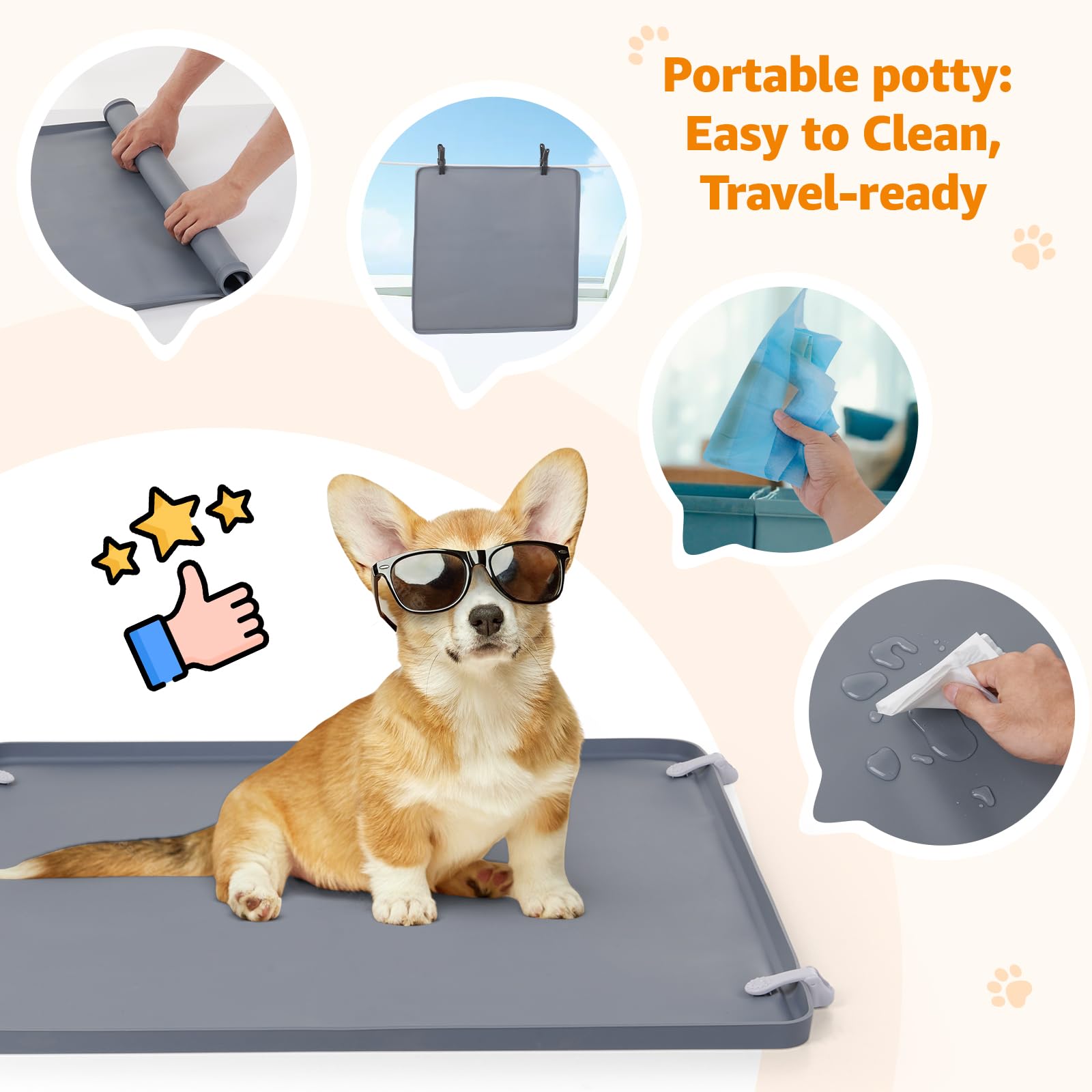 LOOBANI pad holder fits up to 24x24 training pads for versatility