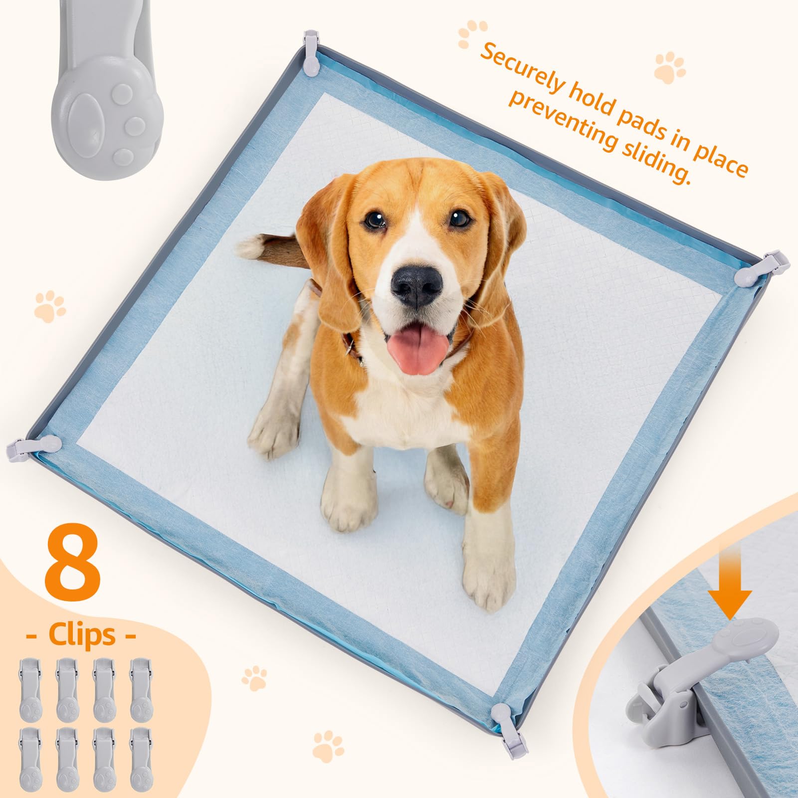 LOOBANI raised-edge pee pad holder protects floors from leaks during use