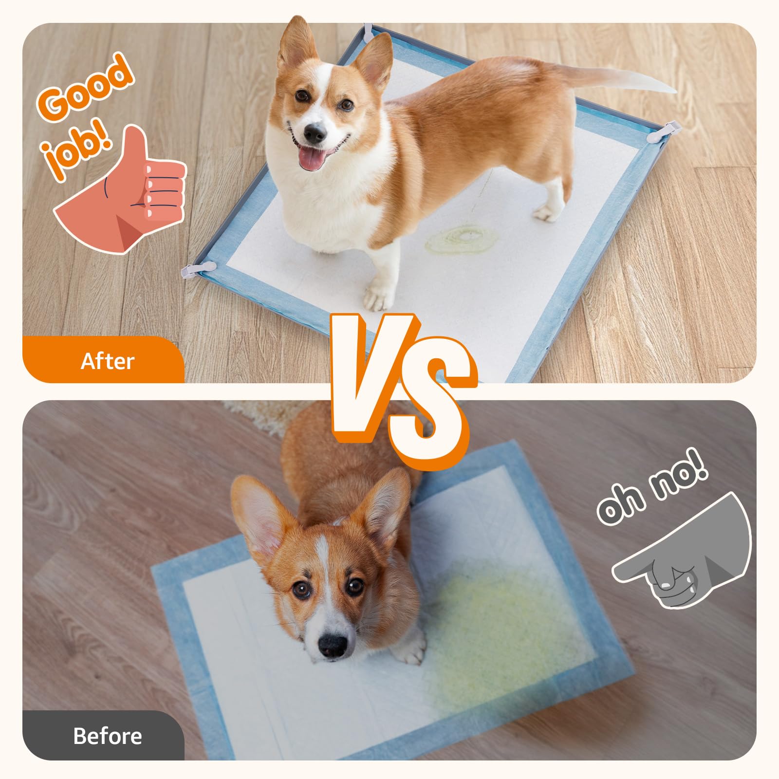 LOOBANI puppy potty tray high edge emphasizes leak protection for cleaner floors