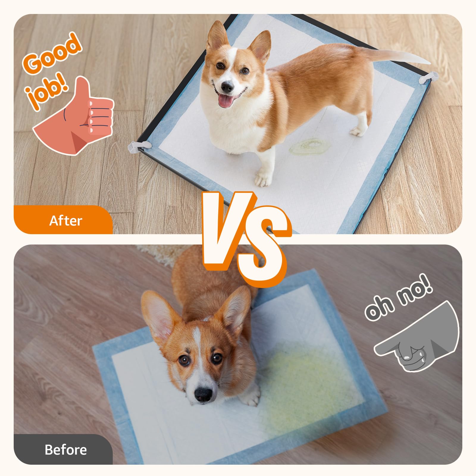 LOOBANI silicone dog potty tray is durable non-toxic and slip-resistant