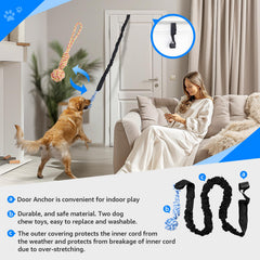 LOOBANI tug-action with durable bungee rope during a vigorous pull