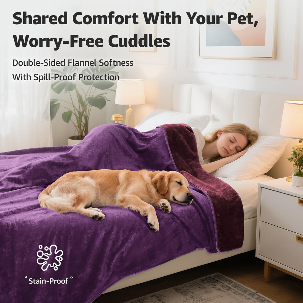 LOOBANI waterproof blanket with reversible design, two looks for easy styling