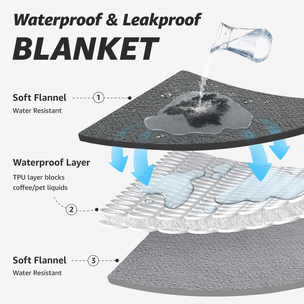 LOOBANI waterproof dog blanket leakproof layer demonstrates furniture protection