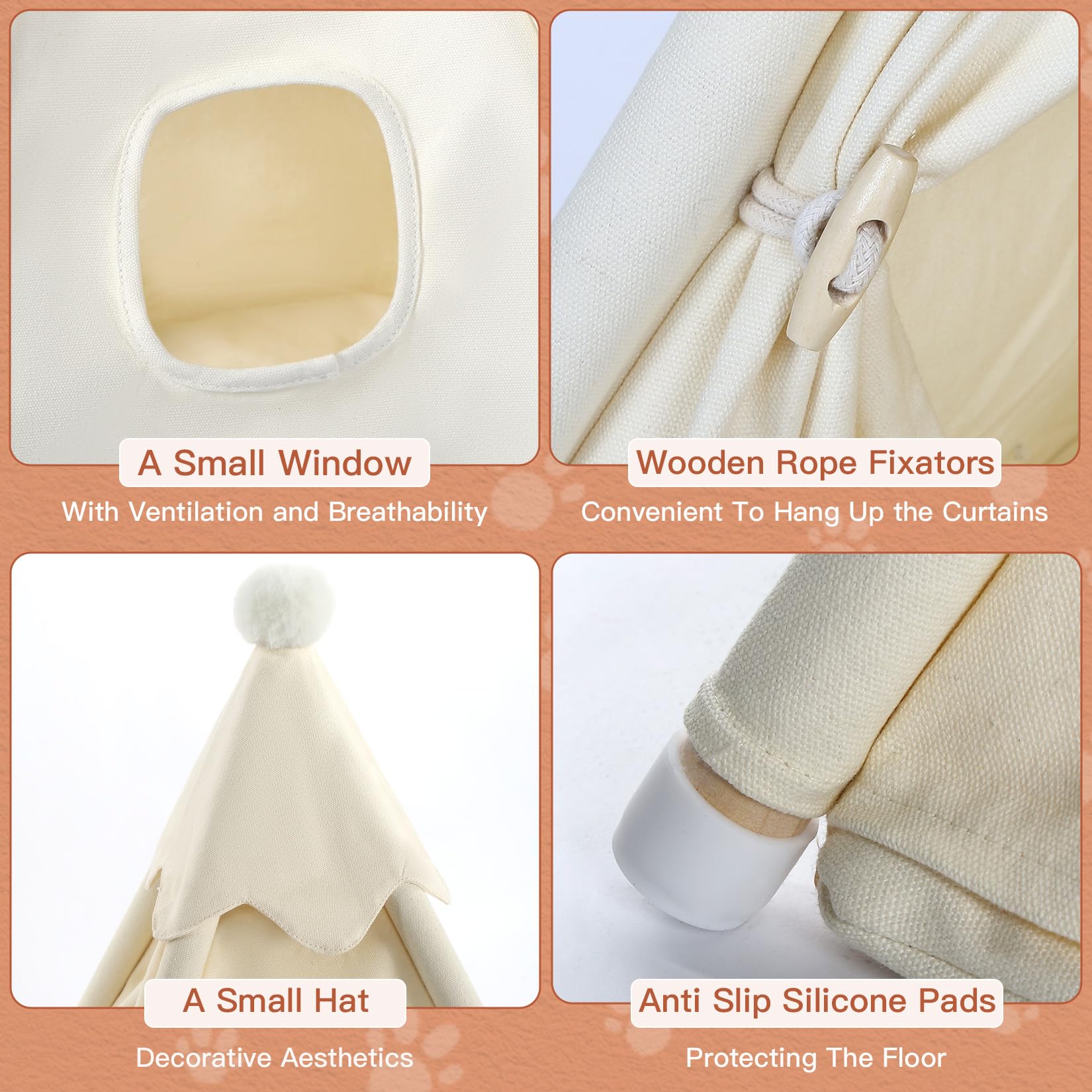 LOOBMBNS teepee cotton canvas and pine poles offer safe, durable construction