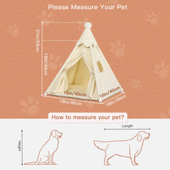 LOOBMBNS teepee interior view provides cozy space for small cats and mini-dogs