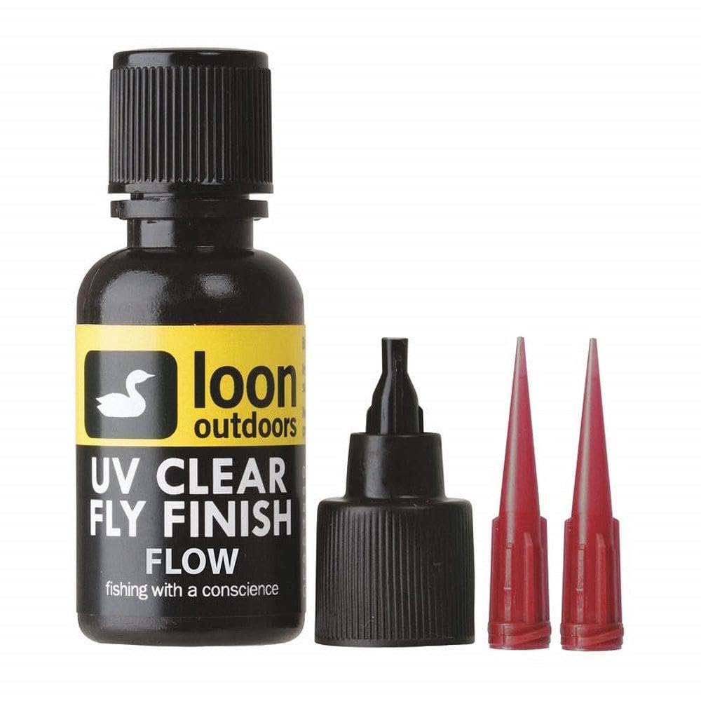 Loon Outdoors UV finish closeup highlighting lustrous durability on finished flies.