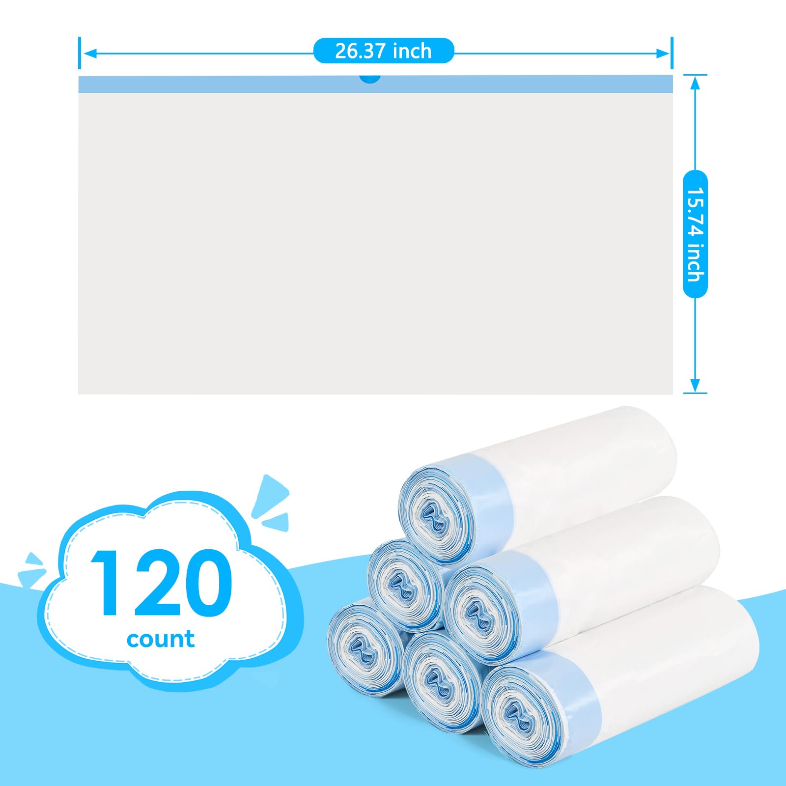 LoopTime 26.37x15.74-inch liners fit automatic litter boxes.