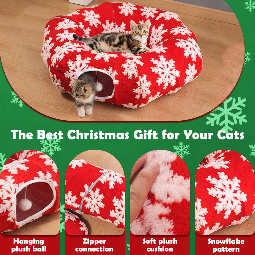 LoopTime interactive hideaway offers curious cats a secure, festive space.
