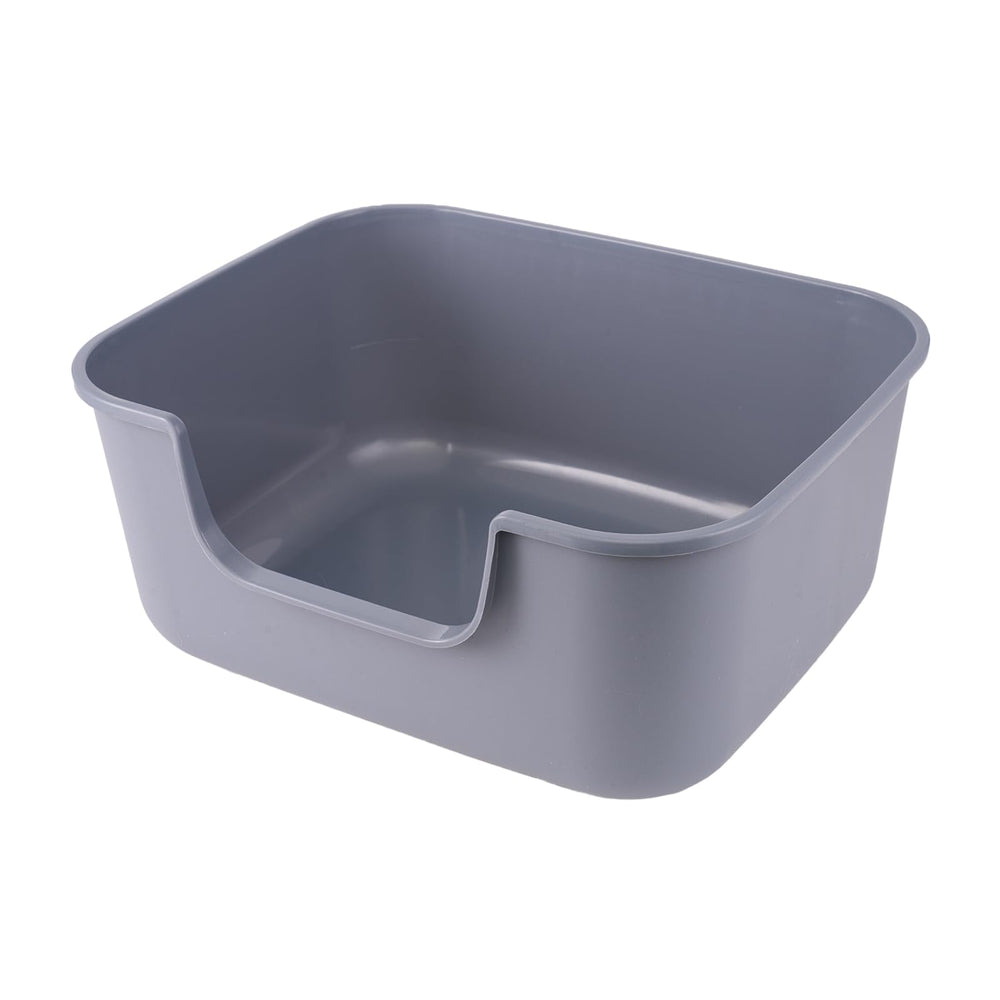 LoopTime large cat litter box with low entry grey—easy access for kittens and seniors
