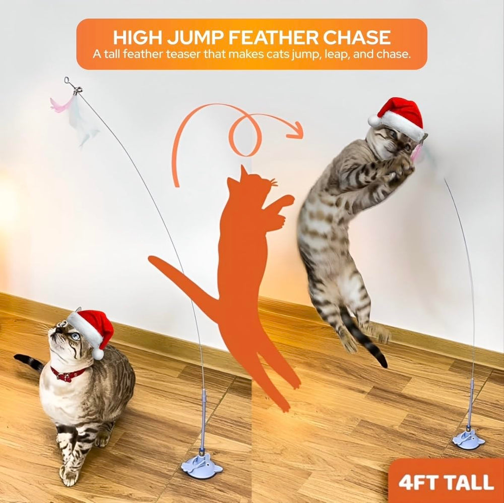 LOOPY CAT Ribbon Teaser Playtime prompts swipes and playful bounces with responsive tassels