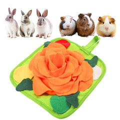 LOPERDEVE rabbit foraging mat, whole orange layout for gentle play and interactive feeding