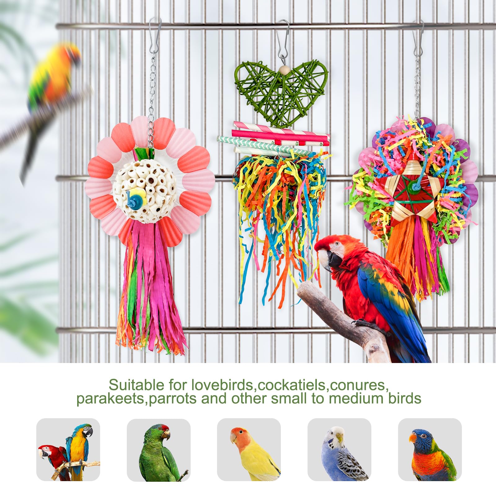 LOPERDEVE 3pc toy set helps reduce boredom during cage time