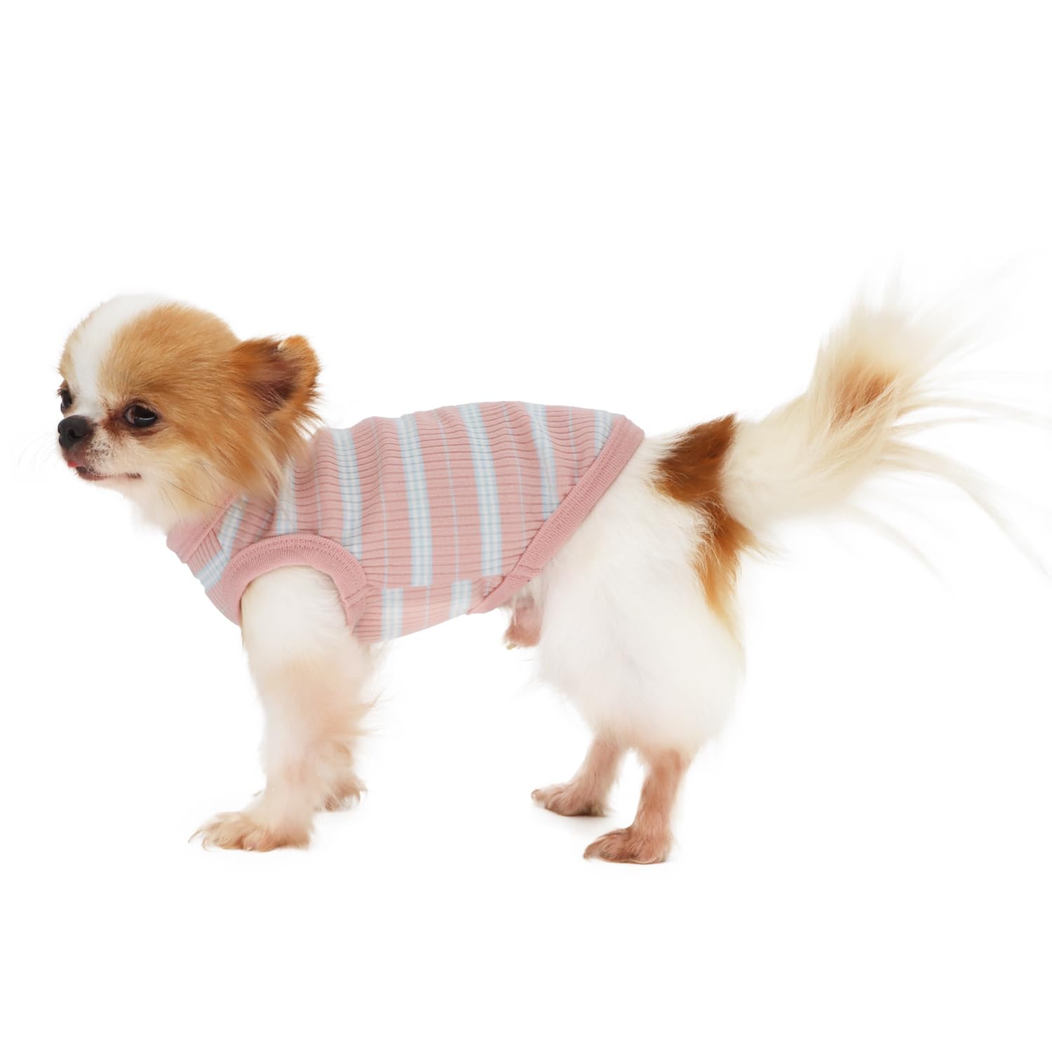 LOPHIPETS ribbed dog shirt fabric closeup breathable stretchy texture
