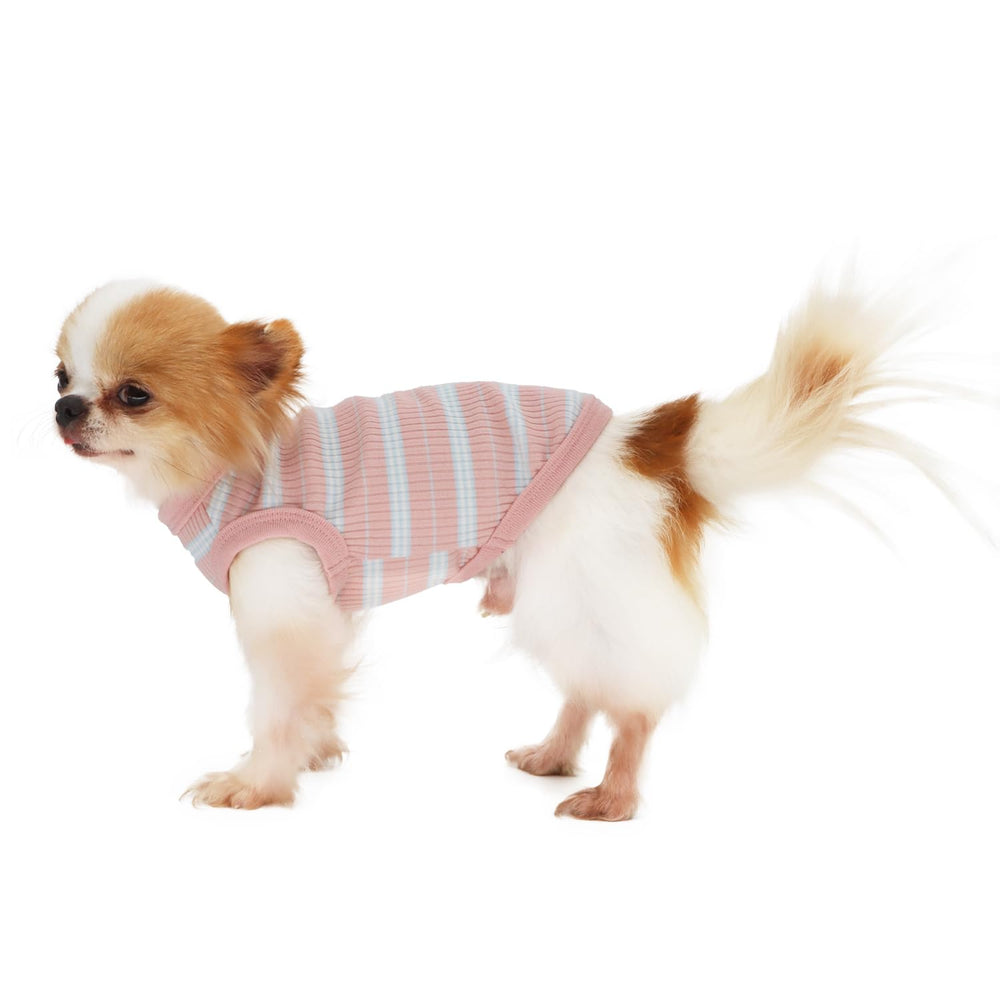 LOPHIPETS ribbed dog shirt fabric closeup breathable stretchy texture