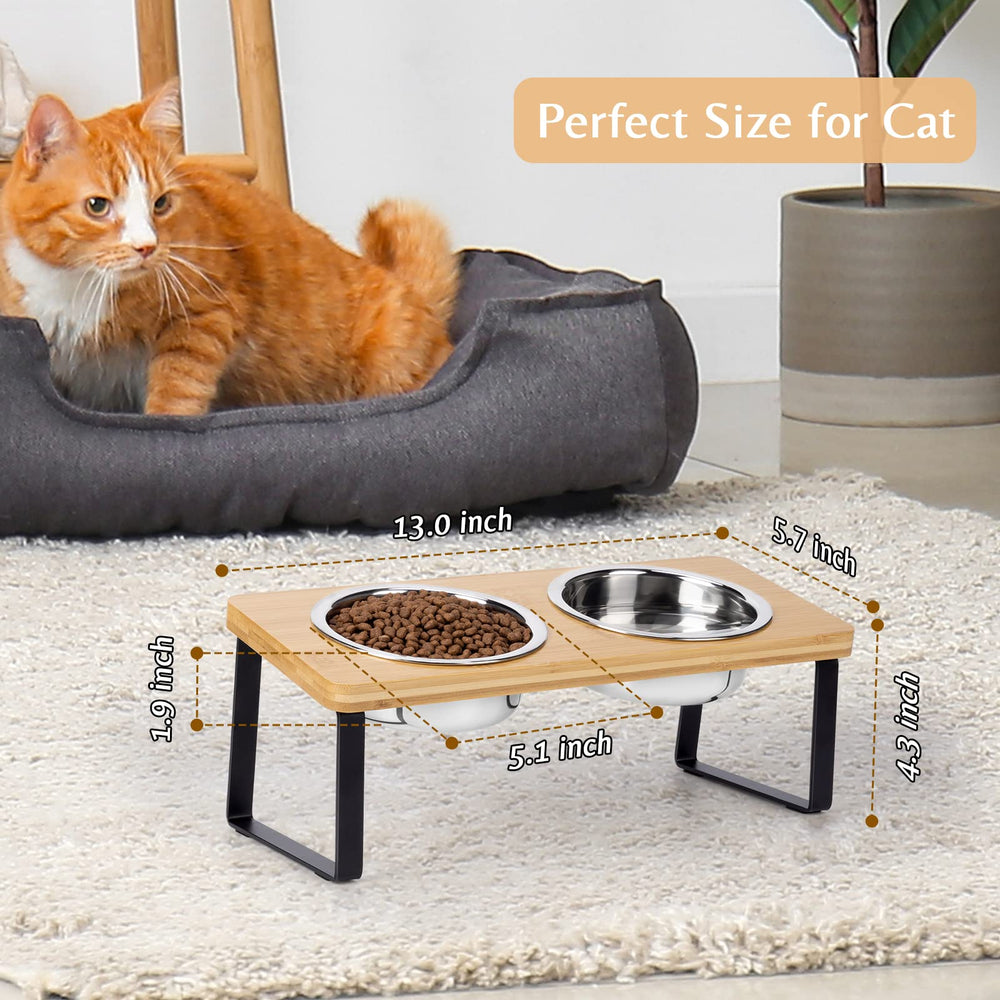 Loplurea easy-assembly cat bowl set up quickly for feeding