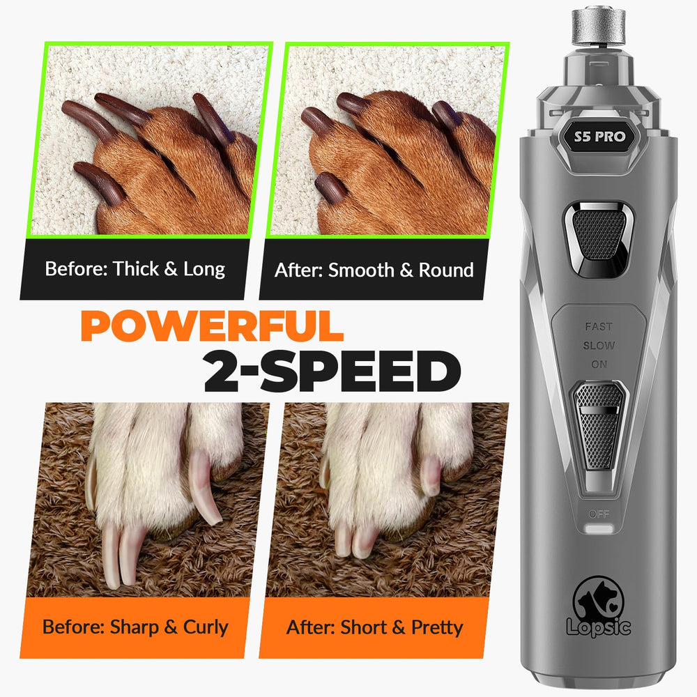 LOPSIC grinder with three ports for different nail sizes