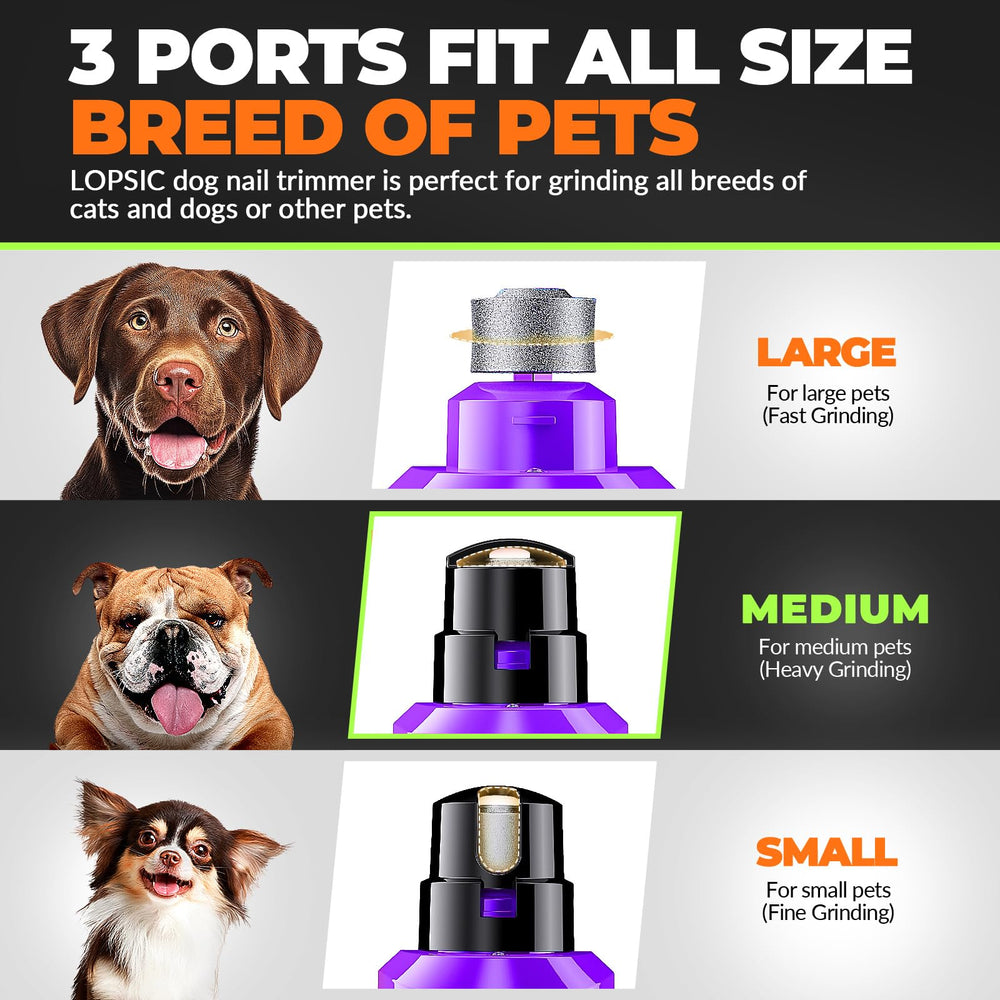 LOPSIC dog nail grinder accessories included in the kit