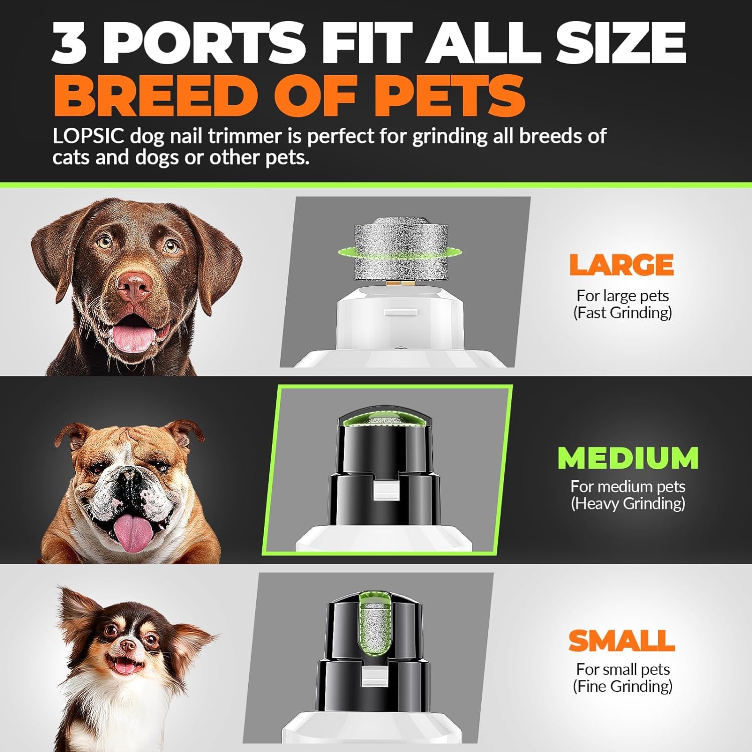 LOPSIC compact design makes handling easy for pet parents.