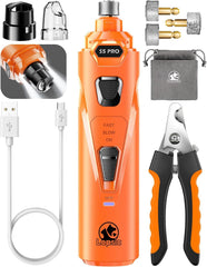 LOPSIC dog nail grinder with LED lights front view enables precise trimming.
