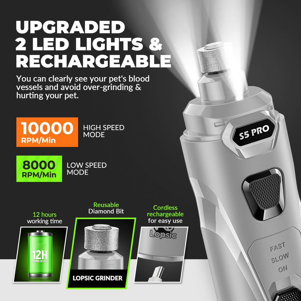 LOPSIC quiet motor reduces noise for stress-free grooming