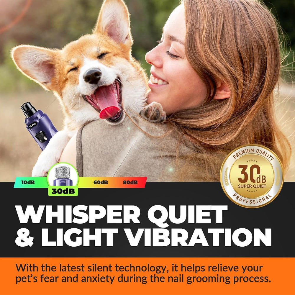 LOPSIC quiet operation dog nail grinder reduces stress while grooming