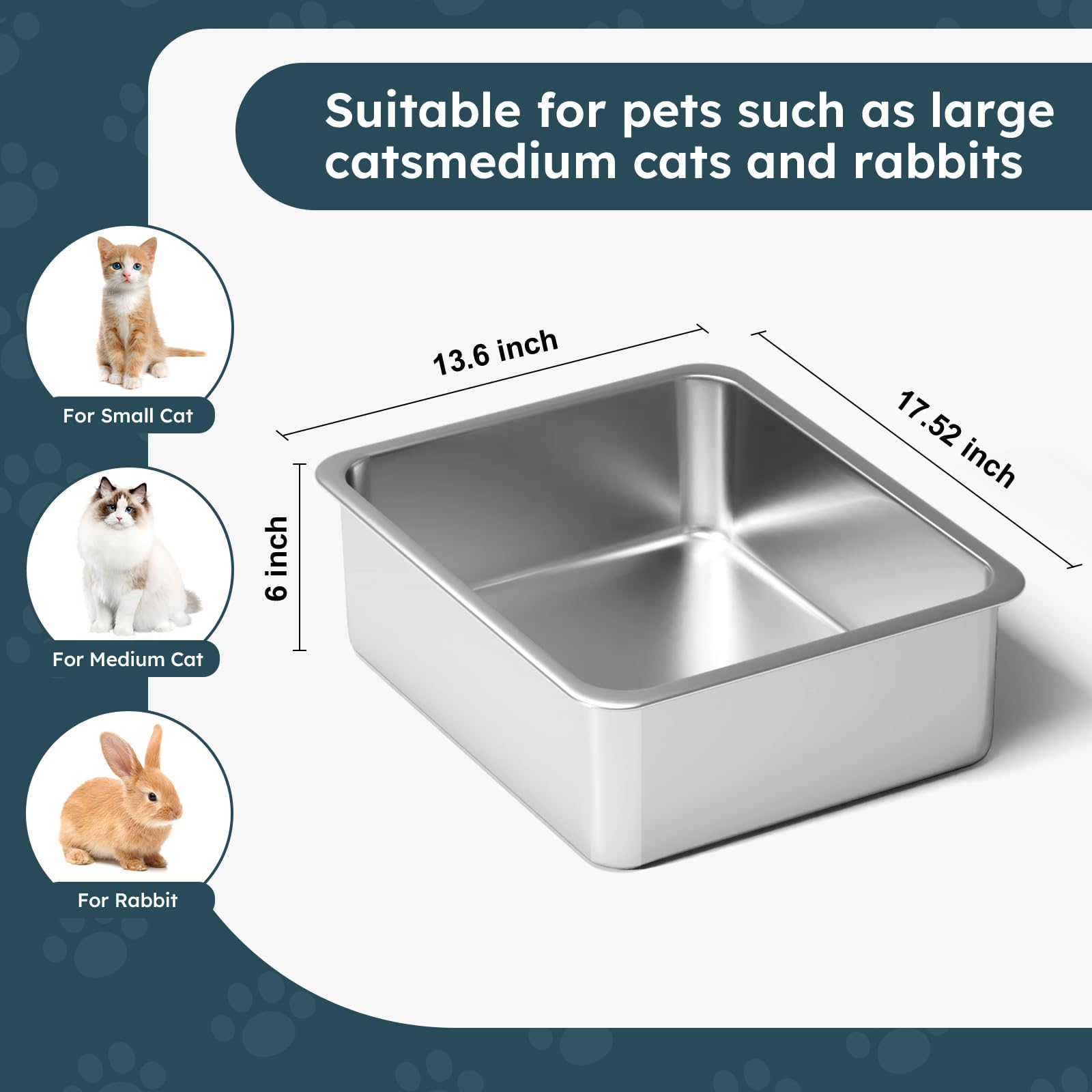 LOPYK odor-free metal litter box showcases a fresh, clean space for pets