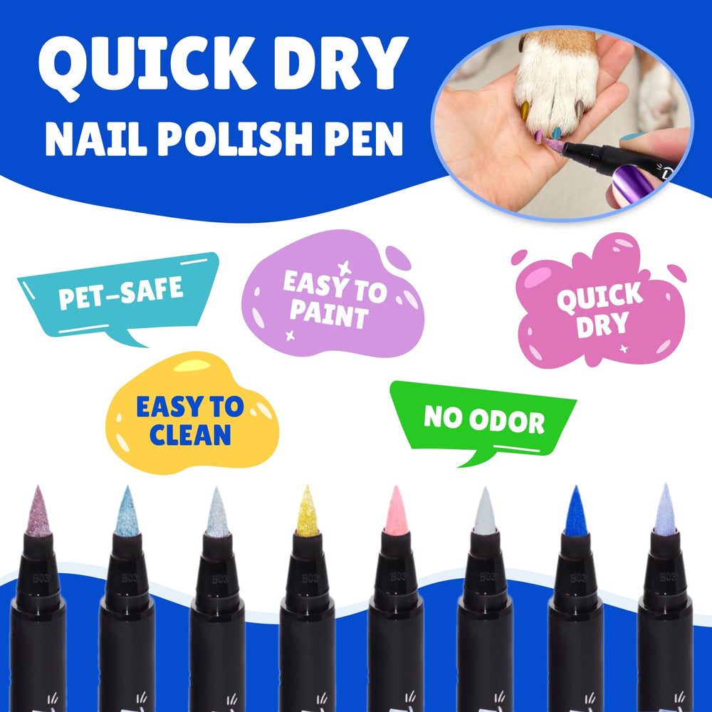 loqpol dog nail polish pen metallic rose gold adds chic sparkle for festive nails