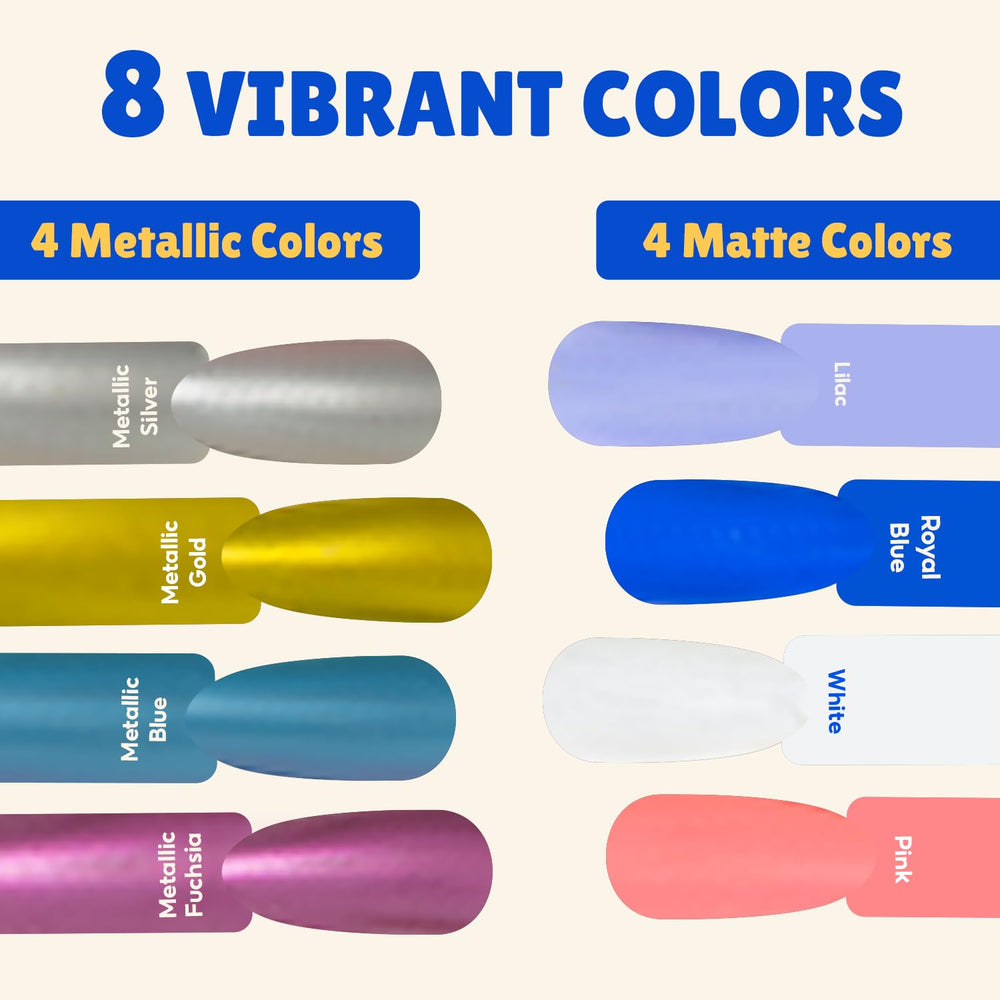 loqpol dog nail polish pen metallic silver adds bright shine for grooming