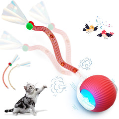 LORDTEC interactive cat ball toy red sparks indoor play and hunting instinct.